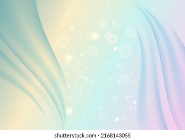 Neues Design auf pastellfarbigem Hintergrund mit glatten Formen, Vektorvektor