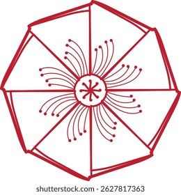 Nuevo diseño rojo, menú color mandala