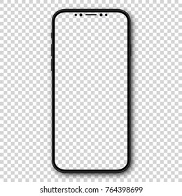 New design smartphone with blank screen. Vector illustration