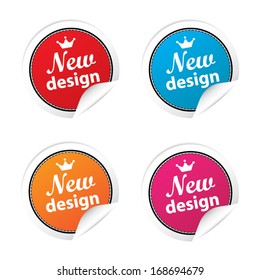 New Design stickers set - vector.