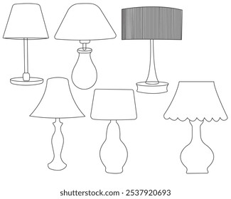 New Design Table Lamp Vector Art