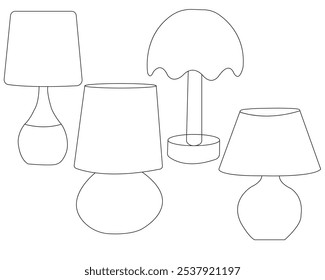 New Design Table Lamp Vector Art