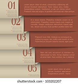 New design template.Vector paper numbered banners