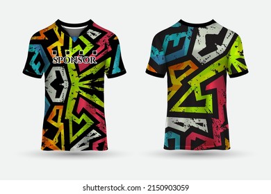 New design of Tshirt sports abstract jersey suitable for racing, soccer, gaming, motocross, gaming, cycling.