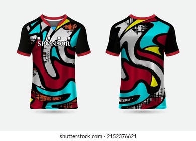 New design of Tshirt sports abstract jersey suitable for racing, soccer, gaming, motocross, gaming, cycling.