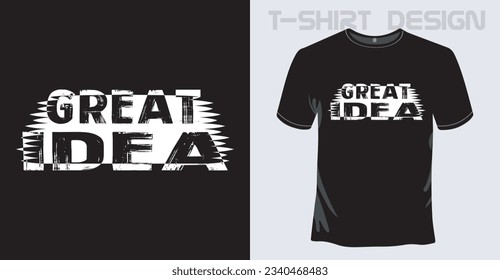 New Design Typography Black T-shirt