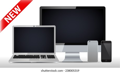 New design. Ultimate web design electronic devices vector EPS10. Vector eps10 