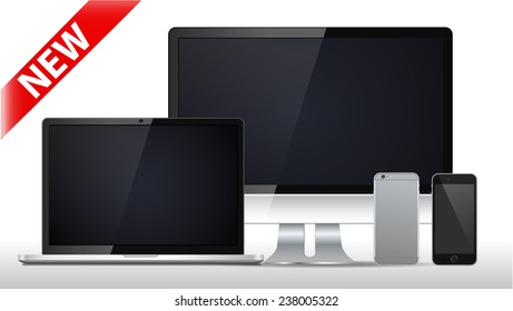 New design. Ultimate web design electronic devices vector EPS10. Vector eps10 
