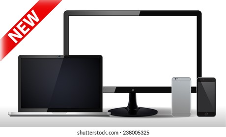 New design. Ultimate web design electronic devices vector EPS10. Vector eps10 