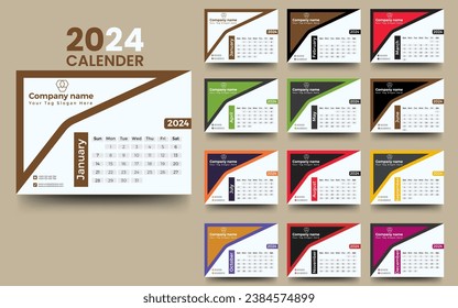 New desk, wall, table calendar, desk calendar template , corporate desk calendar,  creative desk calendar