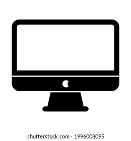 Nuevo ícono de PC de escritorio lleno píxel perfecto para uso web o de impresión
