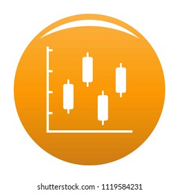New diagram icon. Simple illustration of diagram vector icon for any any design orange