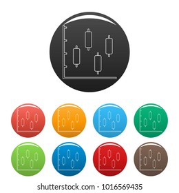 New diagram icons color set isolated on white background for any web design