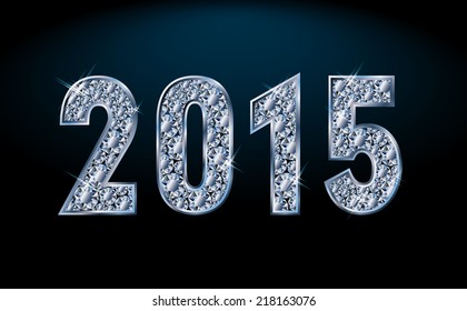 New diamond 2015 year, vector illustration