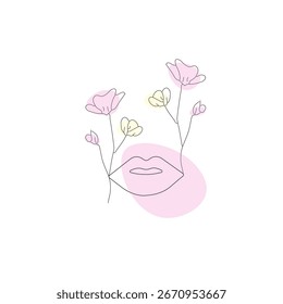 new digital art of flower vector 