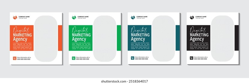 New Digital marketing agency and corporate social media post template
