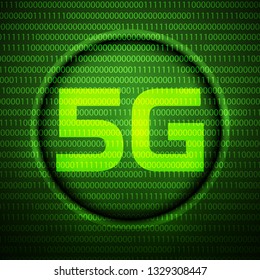  New Digital Technologies - 5G .Wireless network - vector .New mobile communication.