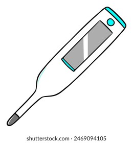 new digital thermometer illustration isolated vector