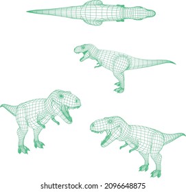 New Dinosaur polygonal dinosaur  line