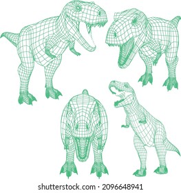 New Dinosaur Polygonal Dinosaur  Line