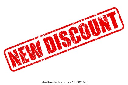 NEW DISCOUNT red stamp text on white