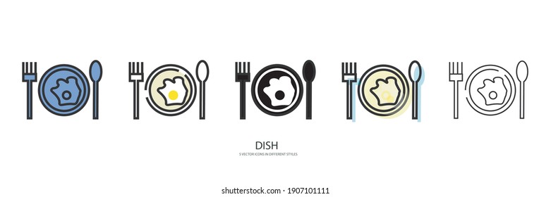 new dish vector type icon