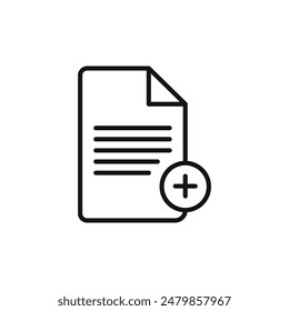 New Document Addition Icon Perfect for File Management