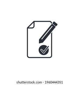 New document. Checkout of the application. Draw up documents. Vector icon isolated on white background.