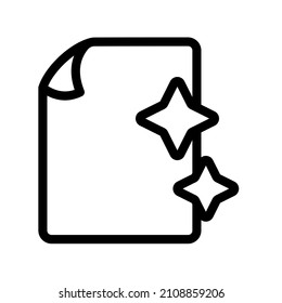 new document file paper blank single isolated icon with outline style