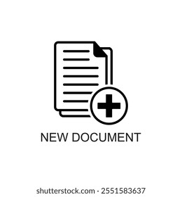 ícone novo documento , ícone adicionar documento