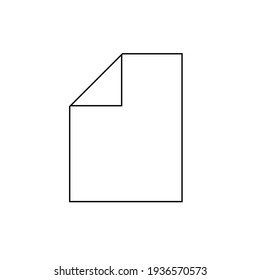 new document icon line vector