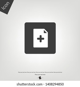 New document icon. Vector illustration sign