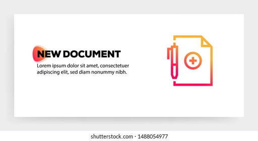 NEW DOCUMENT AND ILLUSTRATION ICON CONCEPT