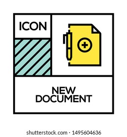 NEW DOCUMENT AND ILLUSTRATION ICON CONCEPT