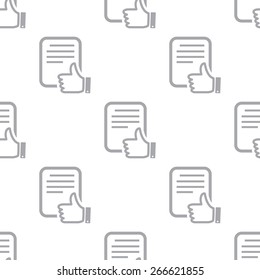 New Document white and black seamless pattern for web design. Vector symbol