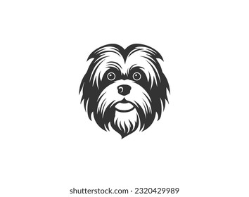 New Dog Pet Lover Logo Vector Icon Line Art Outline,  Vector Pet Shop Logo Design Template. Modern Animal Icon Label For Store, Veterinary Clinic, Hospital, Shelter, Business Services. Flat design