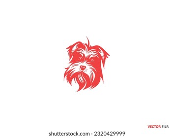 New Dog Pet Lover Logo Vector Icon Line Art Outline,  Vector Pet Shop Logo Design Template. Modern Animal Icon Label For Store, Veterinary Clinic, Hospital, Shelter, Business Services. Flat design