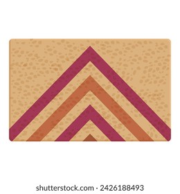 New door mat icon cartoon vector. Front step house. Area entry