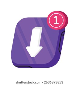 New Download Vector style icon. Eps 10 file