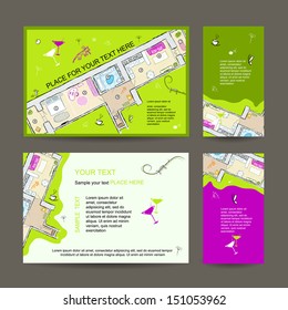 New dwelling party. Invitation desing with place for your text