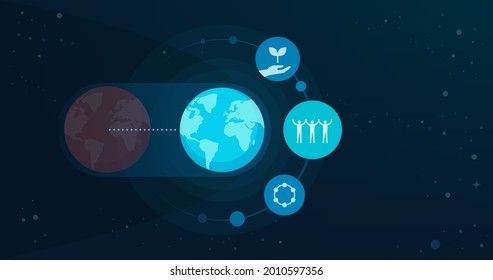New earth and spiritual awakening concept