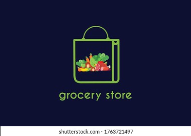 Online Shopping Cart Logogrocery Store Logo Stock Vector (Royalty Free ...