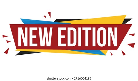 Nuevo diseño de banner de edición sobre fondo blanco, ilustración vectorial