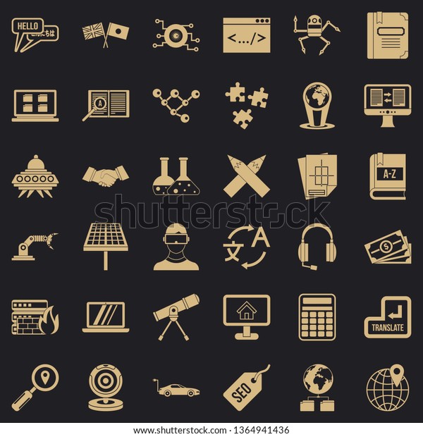 New education icons set. Simple
style of 36 new education vector icons for web for any
design