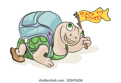 new education season, turtle go to school