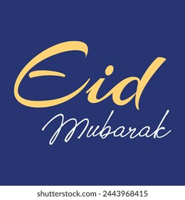 New Eid Mubarak 2024 calligraphy vector 