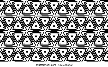 New elegant background with curved line in triangular style. Vector. Black, White. Smart business design