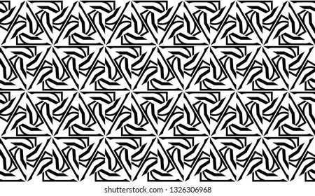New elegant background with curved line in triangular style. Vector. Black, White. Smart business design