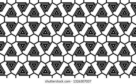 New elegant background with curved line in triangular style. Vector. Black, White. Smart business design