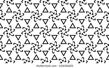 New elegant background with curved line in triangular style. Vector. Black, White. Smart business design